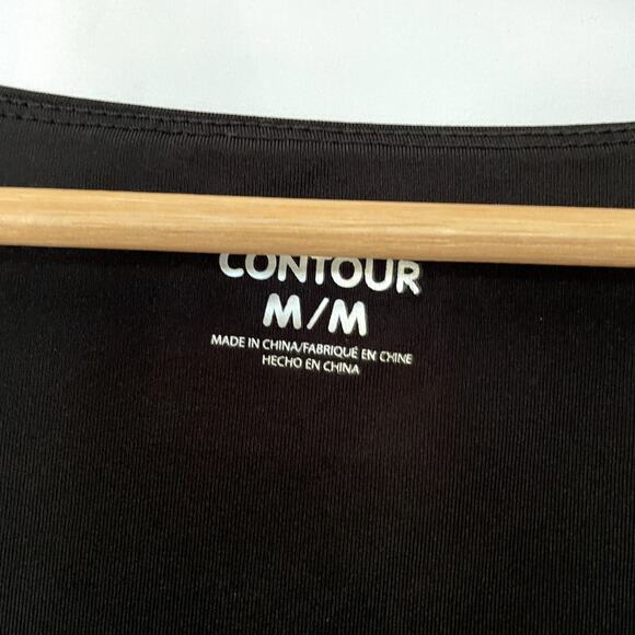 NWT SWS Contour M black double lined sweetheart neckline bodysuit long sleeves - Picture 3 of 7